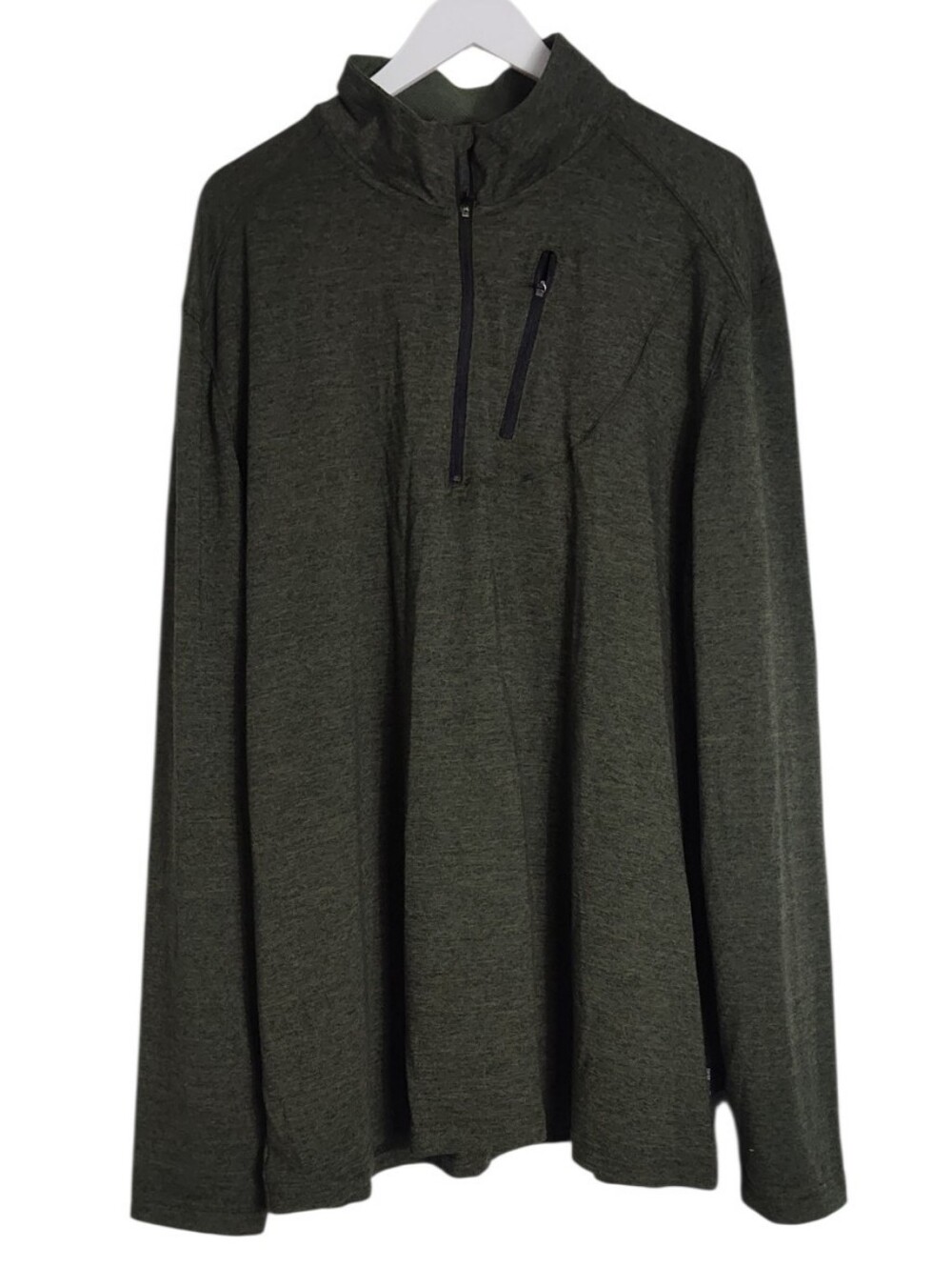 Green Swiss Tech Sweater Quarter Zip Pullover Sweatshirt Sz XXL Performance